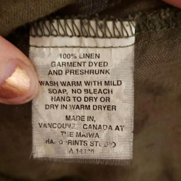 SOLD Maiwa Linen Liberty tank - Picture 6 of 8